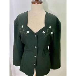 Plus Size Hunter Green Blazer